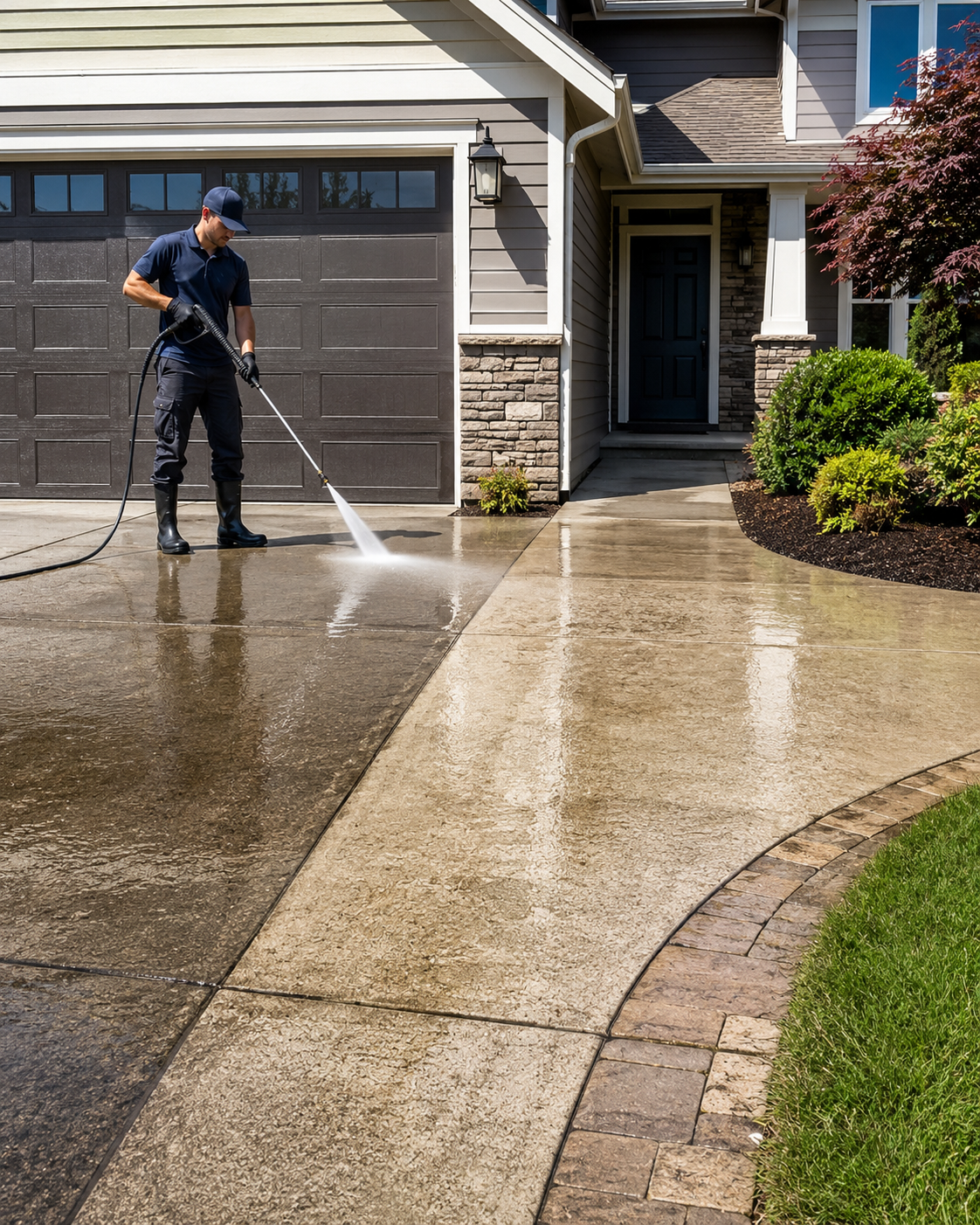 Driveway cleaning service